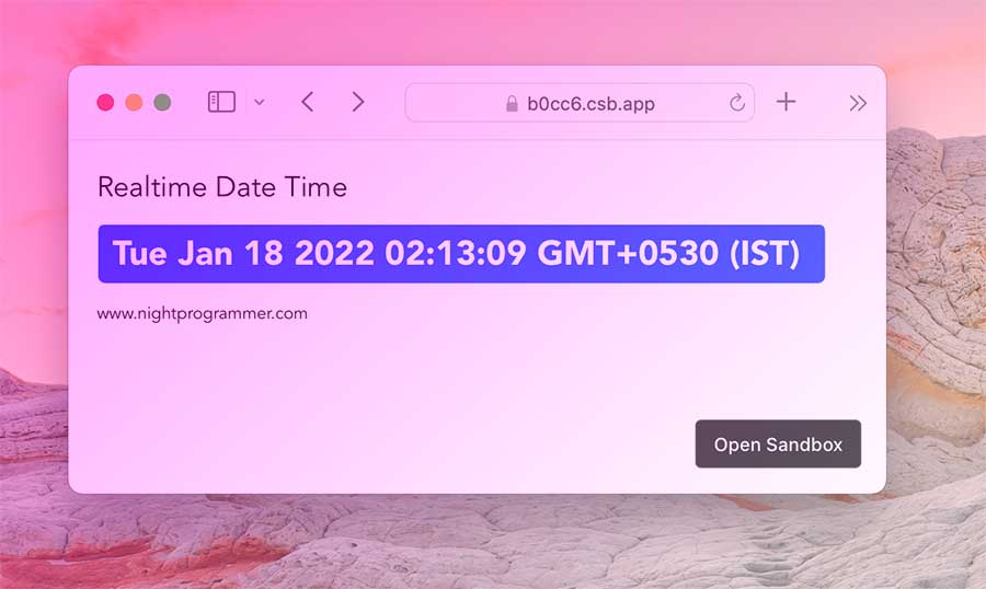 How To Get Current Date Time In Realtime In Vue js Example